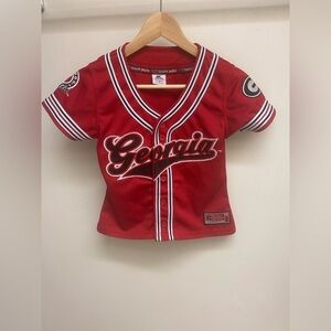 Georgia Bulldogs women‘s Colosseum Embroidered Baseball Jersey - Size s